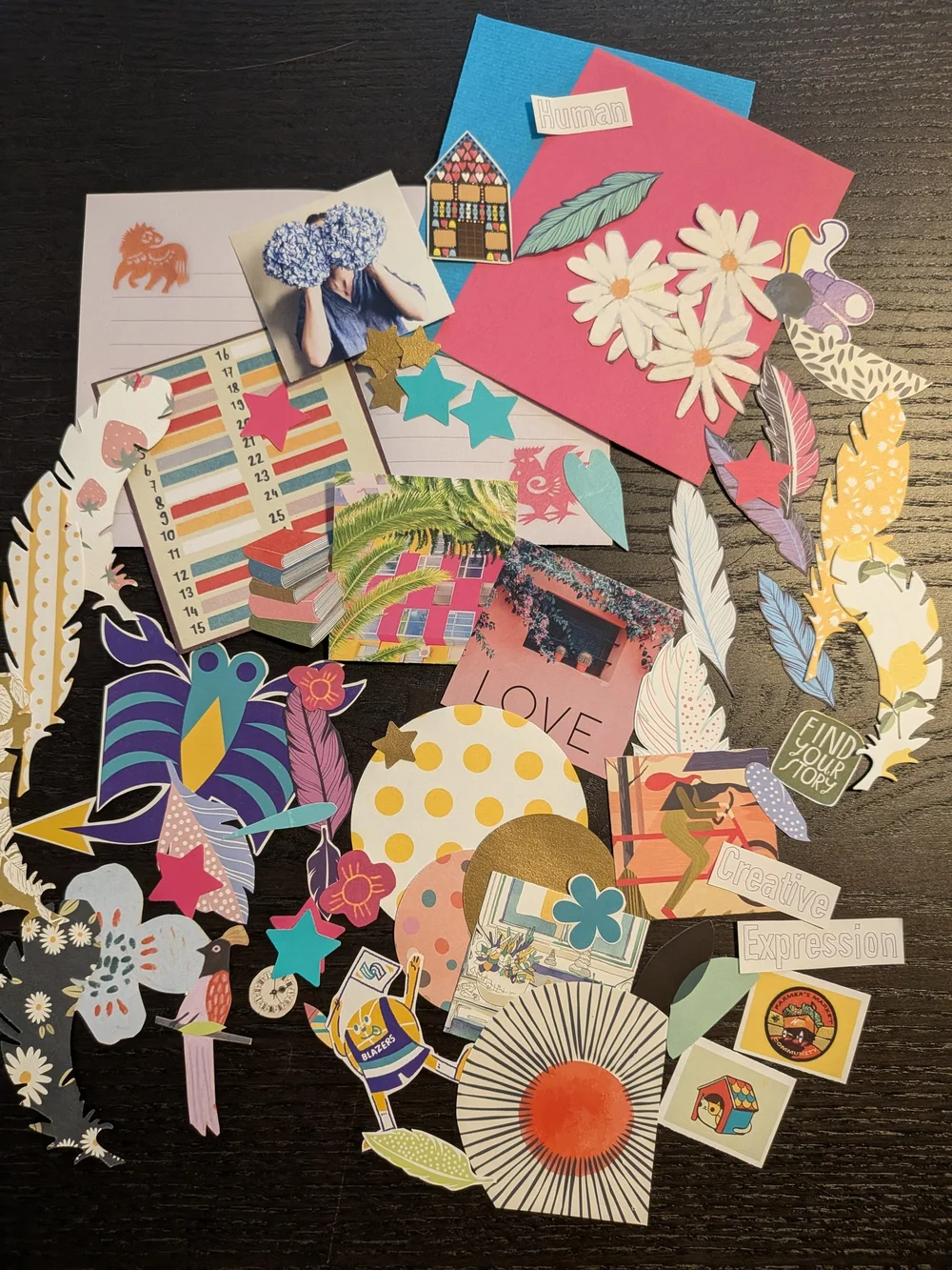 Set of 4 Junk Journal, Collage, Crafting Ephemera Bundles -- Set 2
